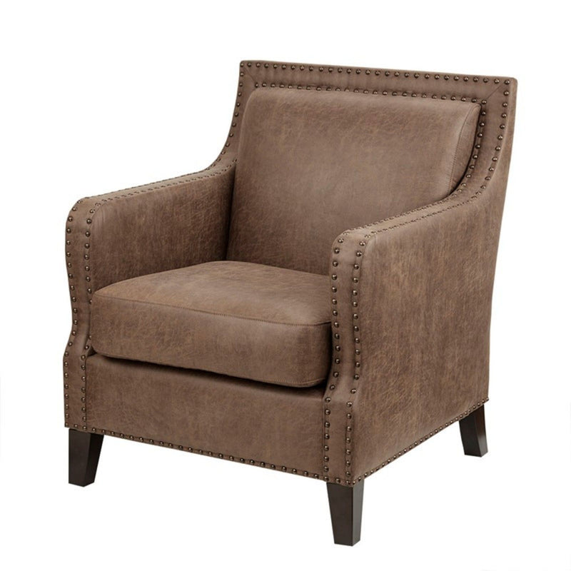 Shasta - Accent Chair With And Nail Buttons - Brown