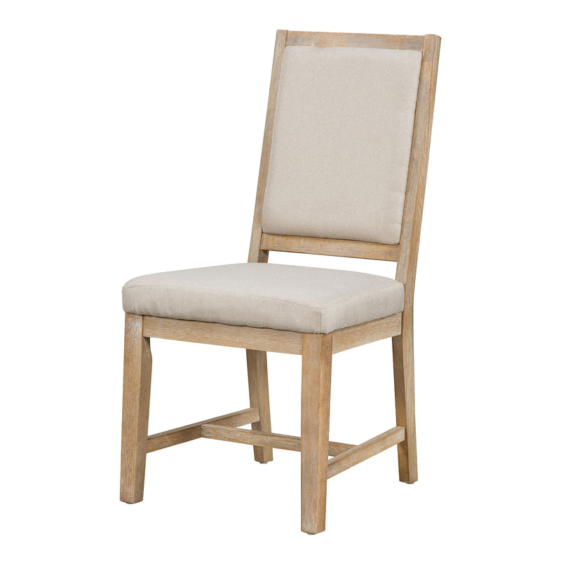 Dining Set & Extendable Round Table And 4 Upholstered Chairs