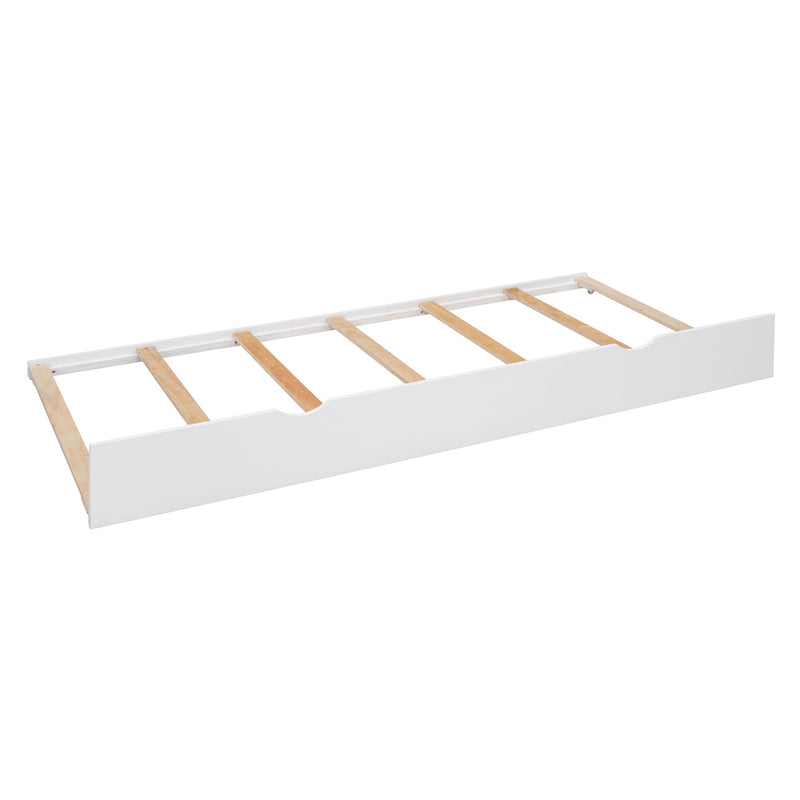 Bed With All In One Cabinet, Shelf And Sockets, Twin Long Trundle