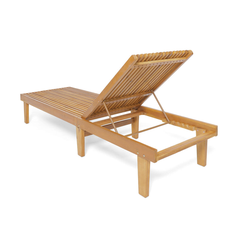 Nadine - Stylish Chaise Lounge Chair - Teak
