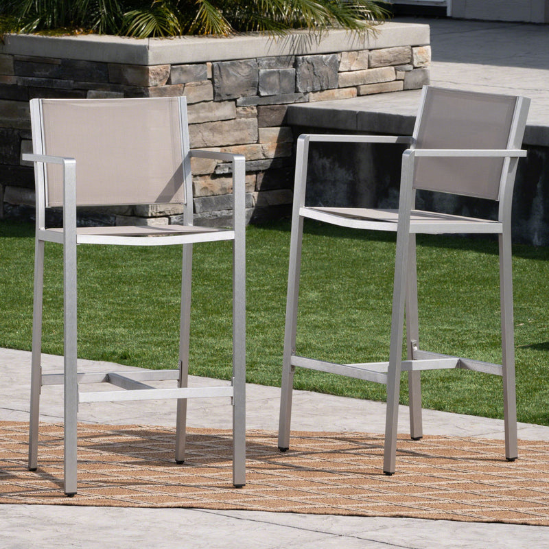 Outdoor Rust Proof Aluminum Barstools (Set of 2)