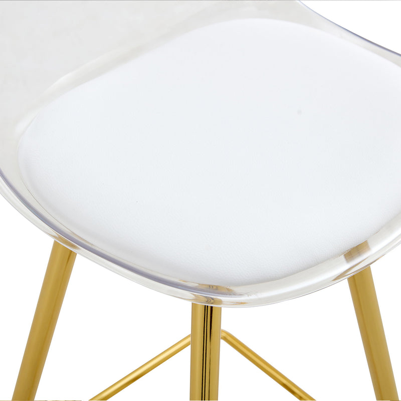 Stylish Upholstered Bar Chairs With Metal Leg