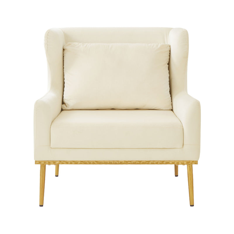 Elegant Curved Armrest Accent Armchair