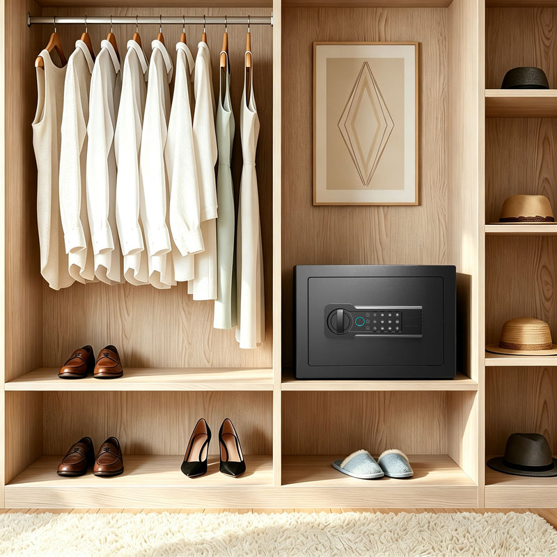 Home Safe, Fingerprint & Digital Keypad Lock, Security Cabinet