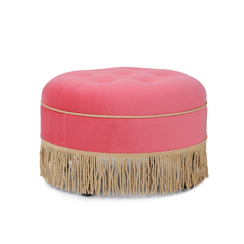 Yolanda - Round Upholstered Accent Ottoman