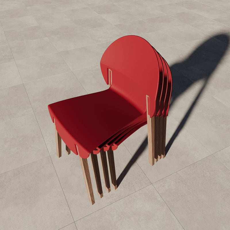 4 Piece Set Of Single Chairs With A Design Combining Modern And Traditional Elements
