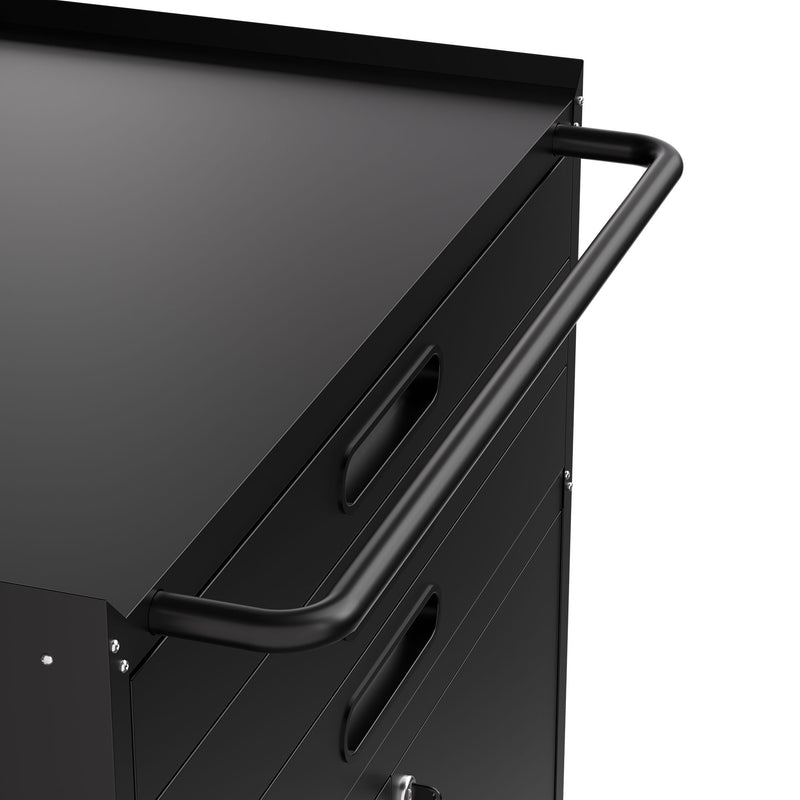 Rolling Tool Cabinet Heavy Duty Garage Storage With Lockable Doors & Drawers