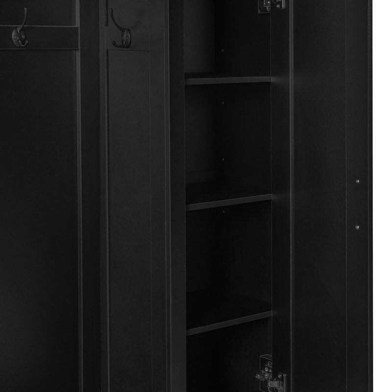 Hall Tree With Storage Bench, Entryway Coat Rack With Hooks