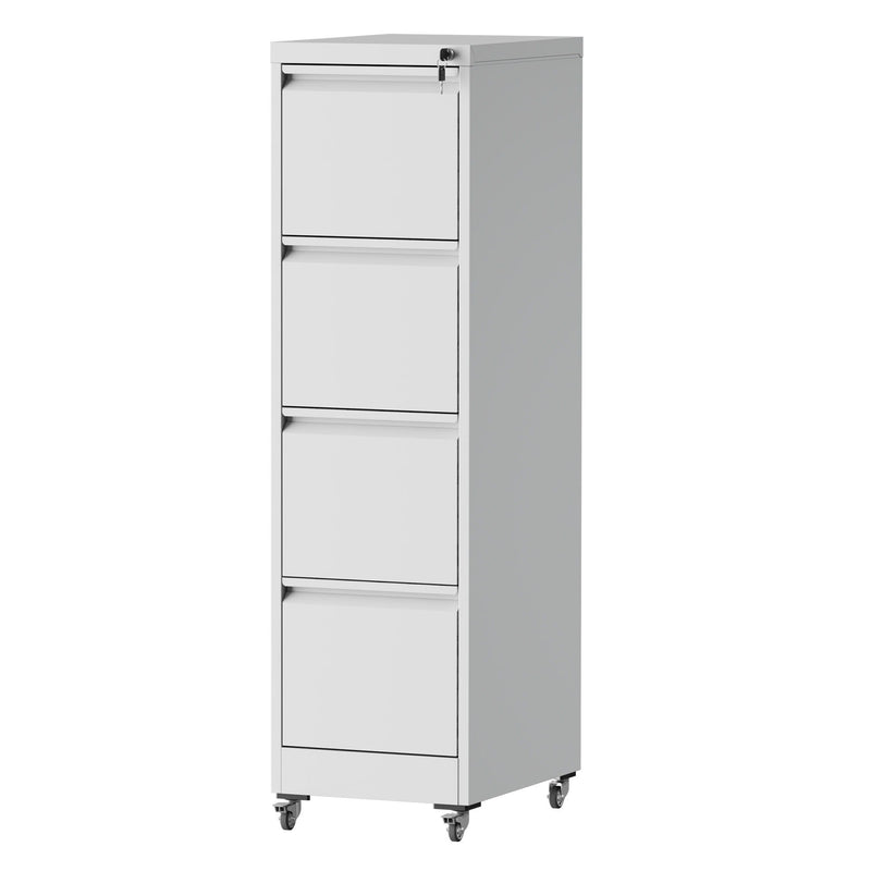 Drawer Metal Locking Vertical File Cabinet With Wheels Heavy Duty Lockable Storage
