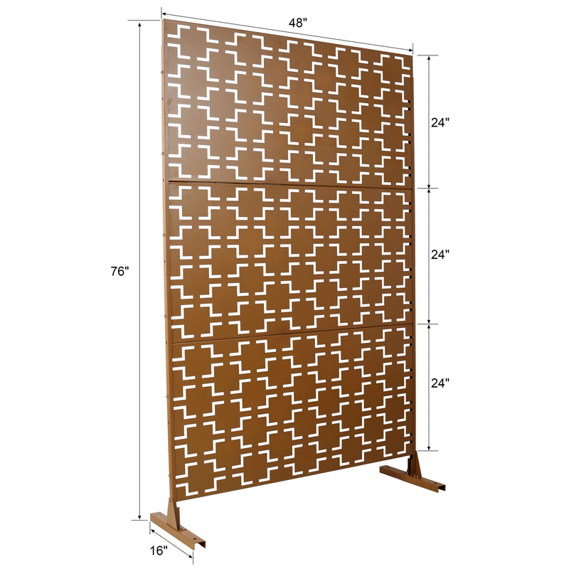 Outdoor & Indoor Metal Privacy Freestanding Decorative Screen