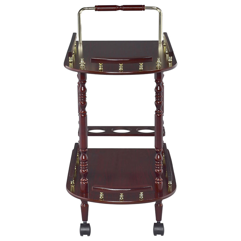 2 Shelf Serving Cart - Brown