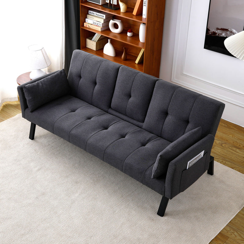 Sofa Bed With Foldable Design And Cup Holder