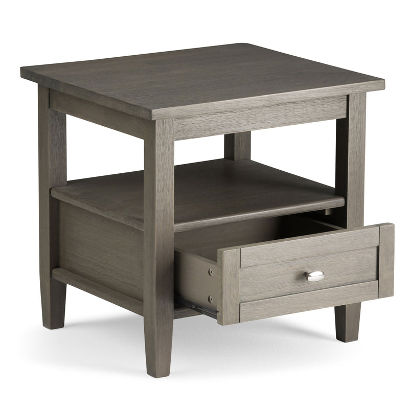 Warm Shaker - End Table - Dark Brown