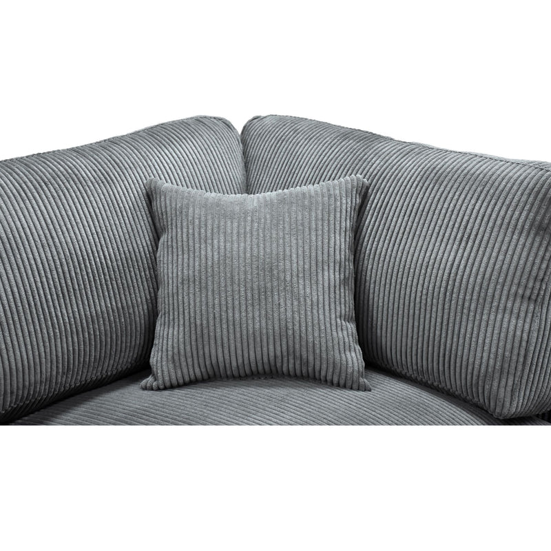 Upholstered Modular Sectional & Custom Configuration And Toss Pillows