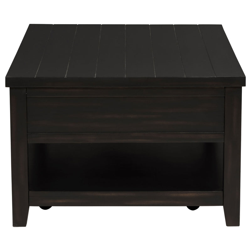 Sutter - 2 Drawer Rectangular Coffee Table - Dark Brown