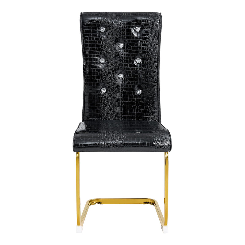 Elegant Design Alligator Skin Upholstered Dining Chairs