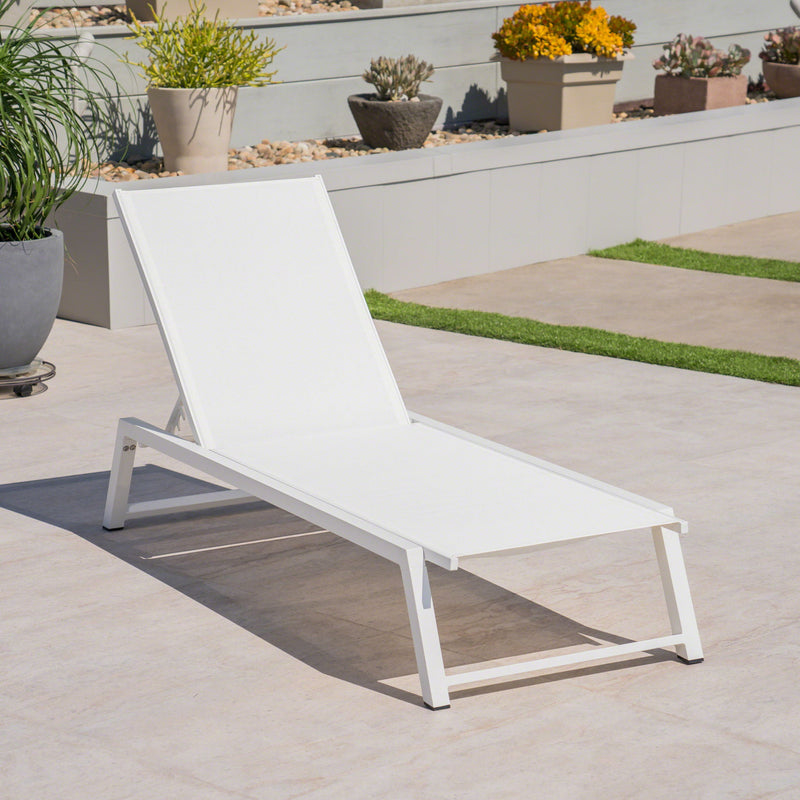Myers - Chaise Lounge - White