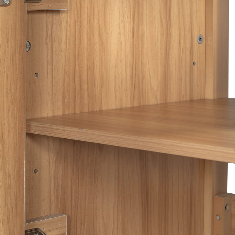 Bathroom Vanity, 2 Soft Close Doors, 3 Soft Close Drawers, Adjustable Shelf - Wood