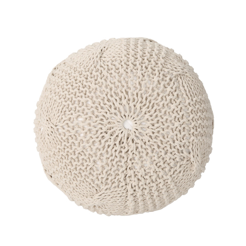 Bordeaux - Knitted Round Pouf