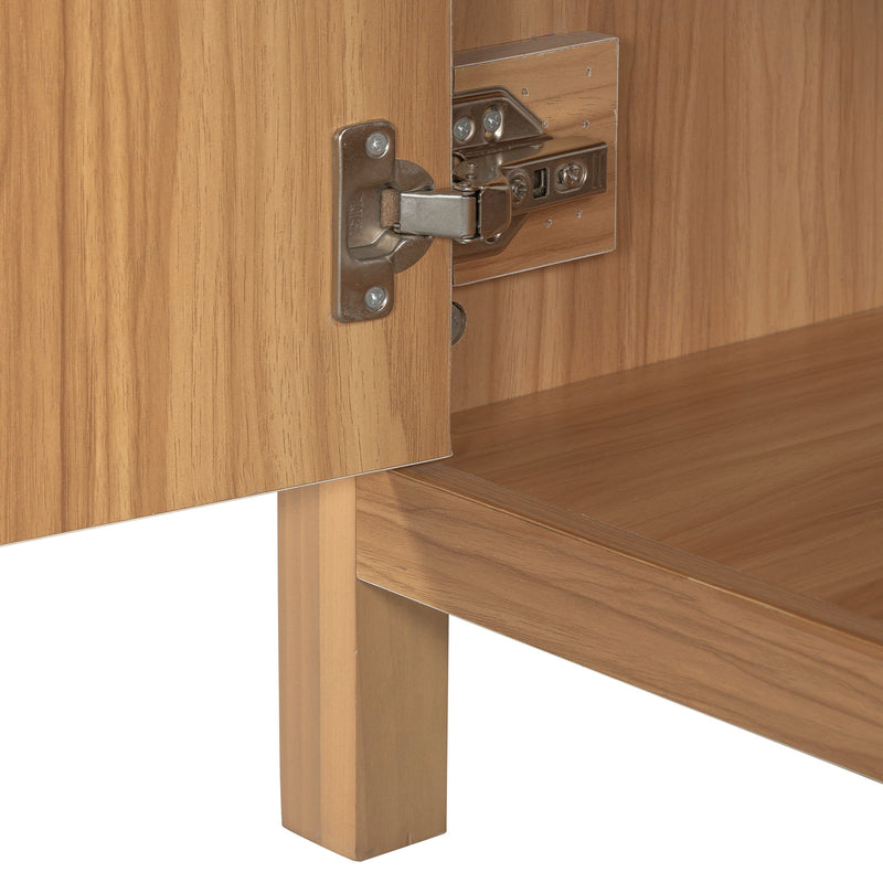 Bathroom Vanity, 2 Soft Close Doors, 3 Soft Close Drawers, Adjustable Shelf - Wood