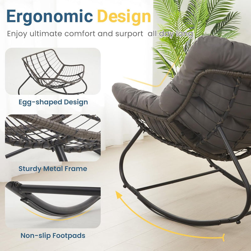 Egg Rocking Chair With Ottoman