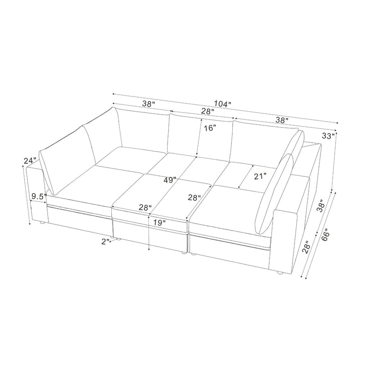 Reversible Modular Sectional