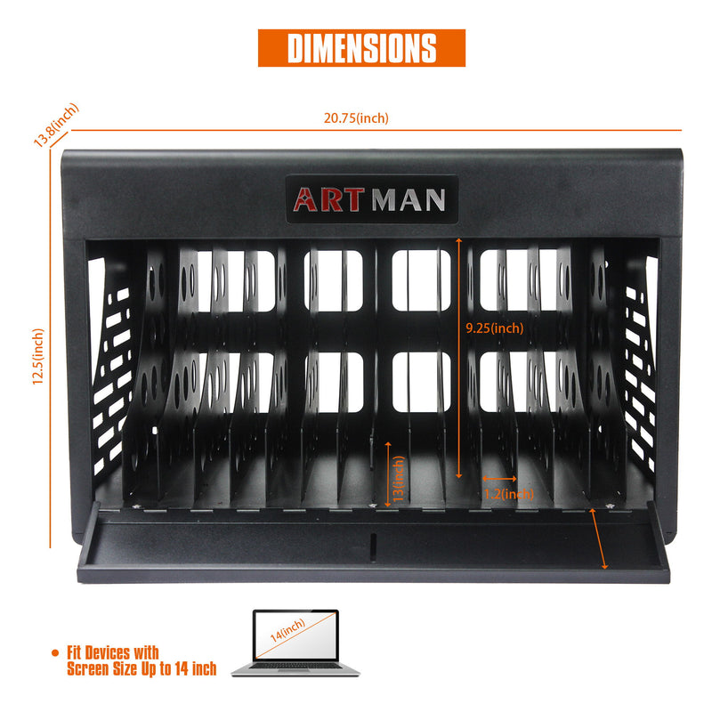 16 Bay Charging Cabinet For Laptop book, Locking Charging Station