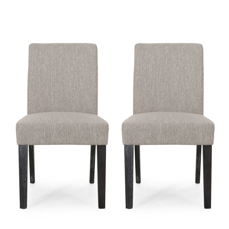Contemporary Dining Chair With Upholstered Seating And Tapered Legs