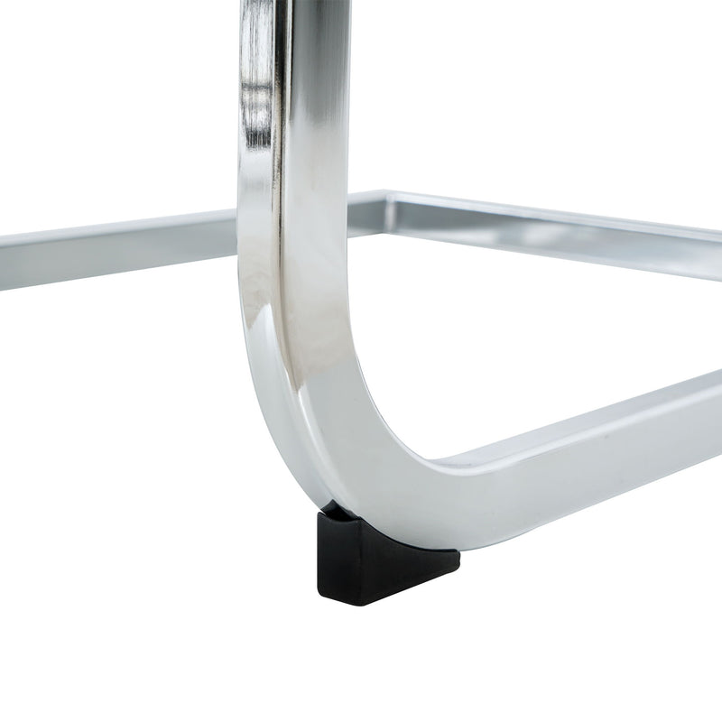 Modern Dining Chairs With Padded Seat And Metal Legs