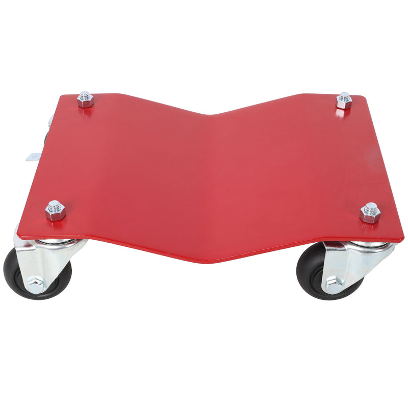 Heavy Duty Steel Vehicle Dollies With Brakes, 2500Lbs Capacity