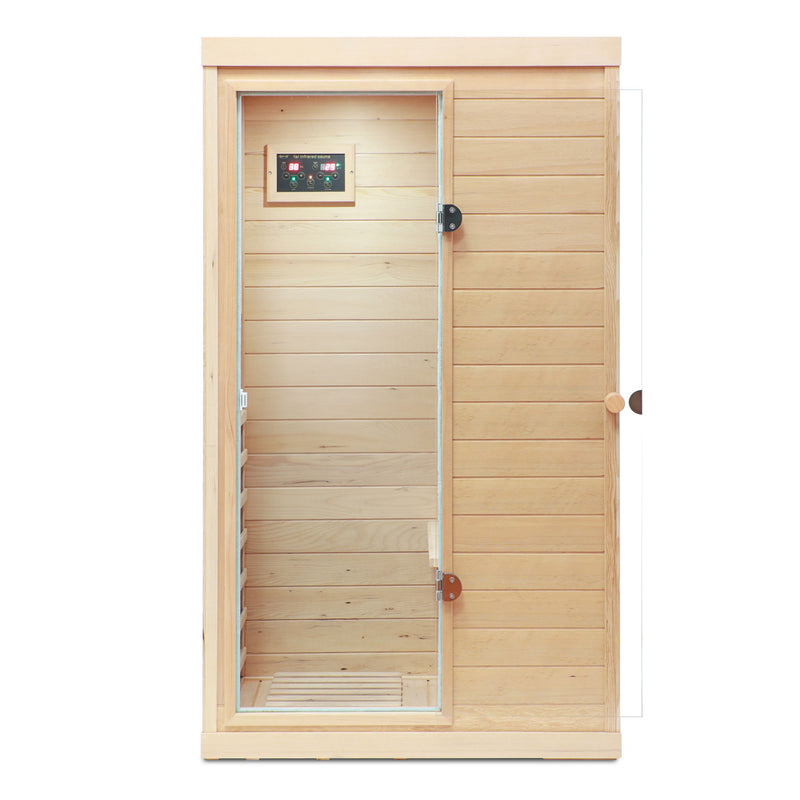 Hemlock Mini 1 Person Far Infrared Door Indoor Sauna Room