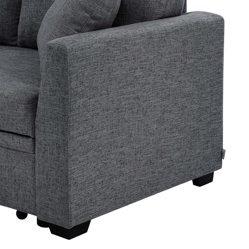 Upholstered Sectional & Pull Out Bed And Chaise Storage