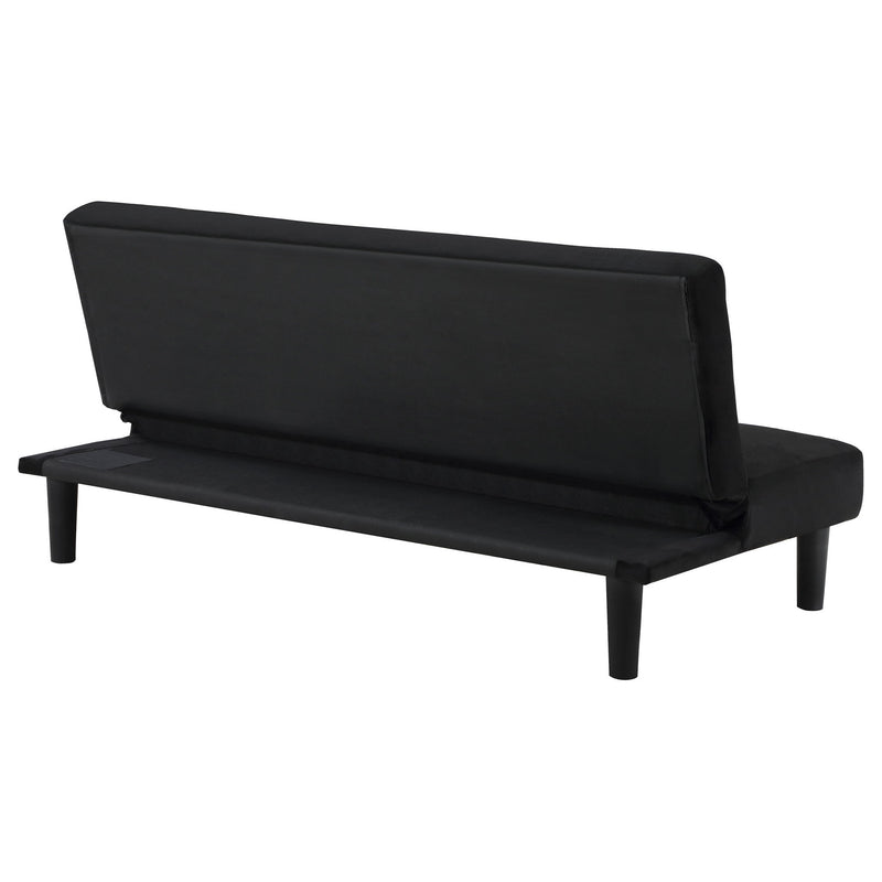 Boston - Tufted Convertible Sofa Bed Armless Design - Black