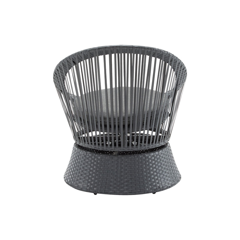 Modern Swivel Wicker Lounge Chair With Round Design