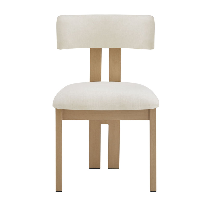 Modern Upholstered Armless Dining Chairs With Metal Legs