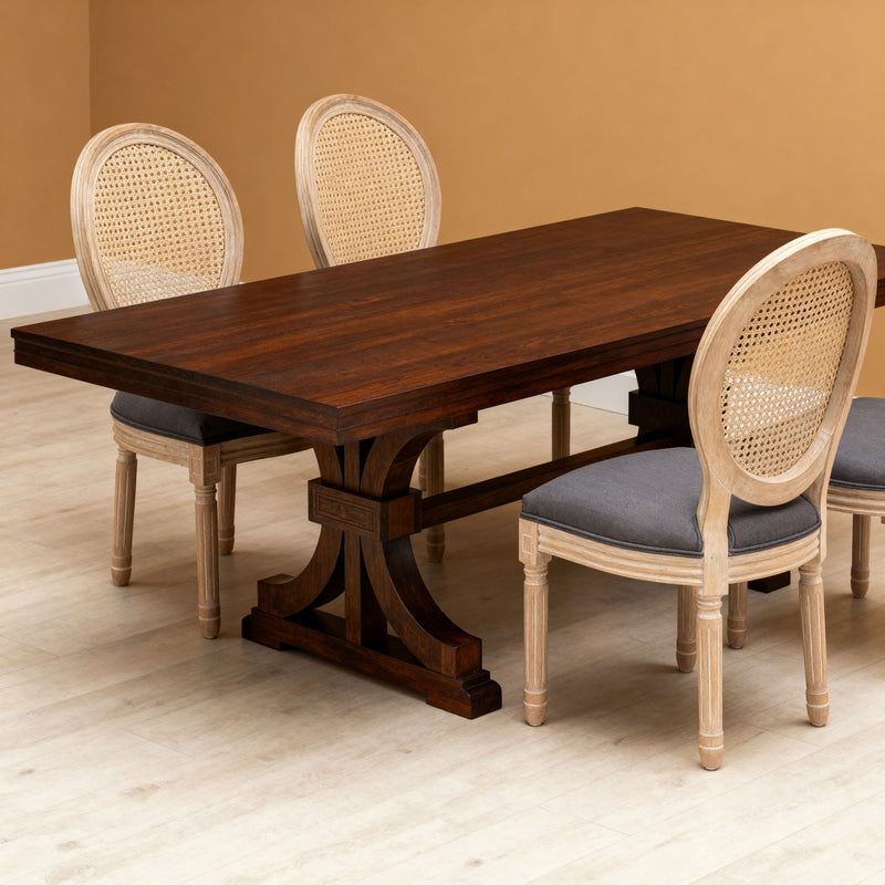 Dining Chairs, Upholstered With Round Back (Set of 2) - Gray