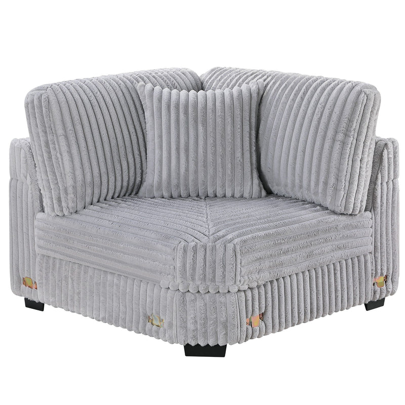 Contemporary Style Modular Sectional Sofa Set With USB, Cup Holder