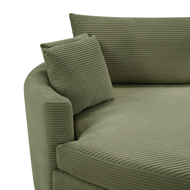 Oversized Double Chaise Lounge Sofa With USB Ports