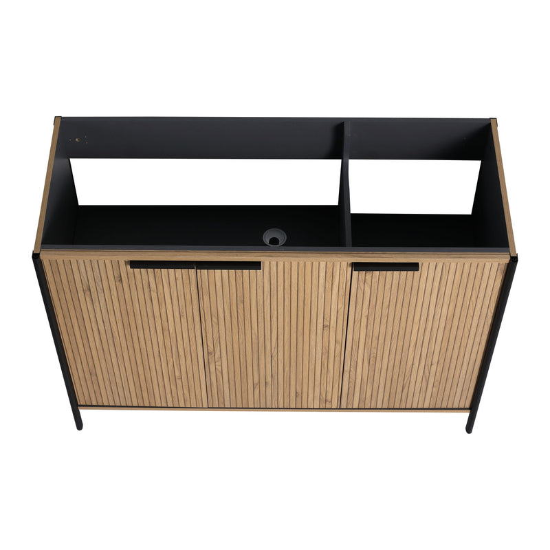 Contemporary Freestanding Bathroom Vanity With Adjustable Shelves