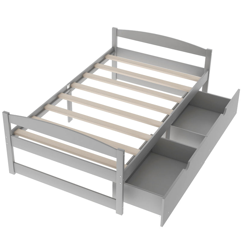 Platform Bed With 2 Drawers