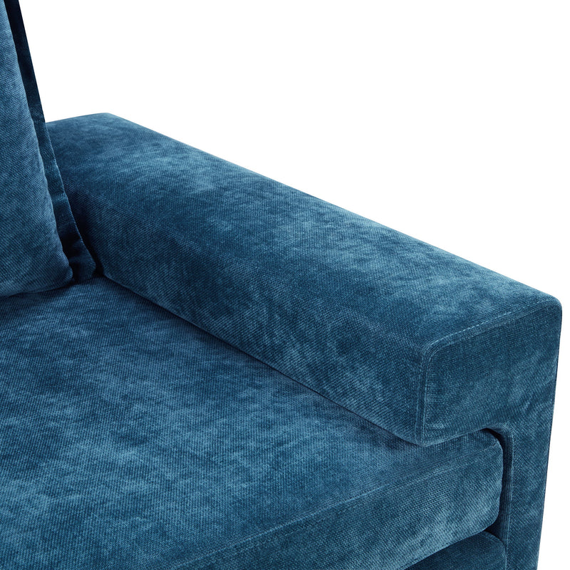 Upholstered Accent Chair With Wide Armrests And Ergonomic Back Support