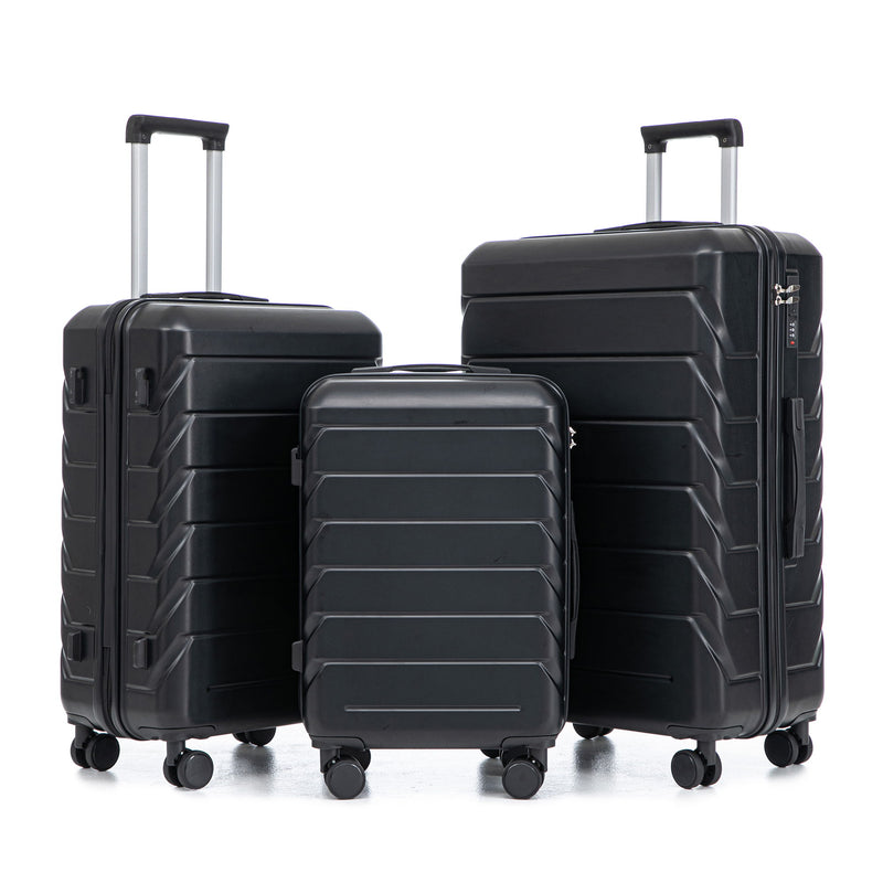 3 Pieces Set 20" / 24" / 28" Spinner Wheel Luggage With Combination Lock