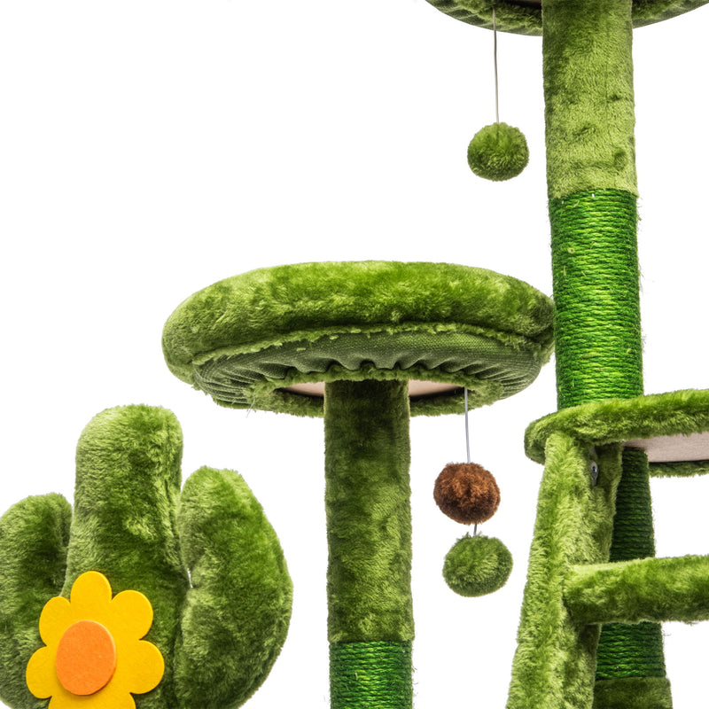 Cactus Cat Tree With Transparent Capsule