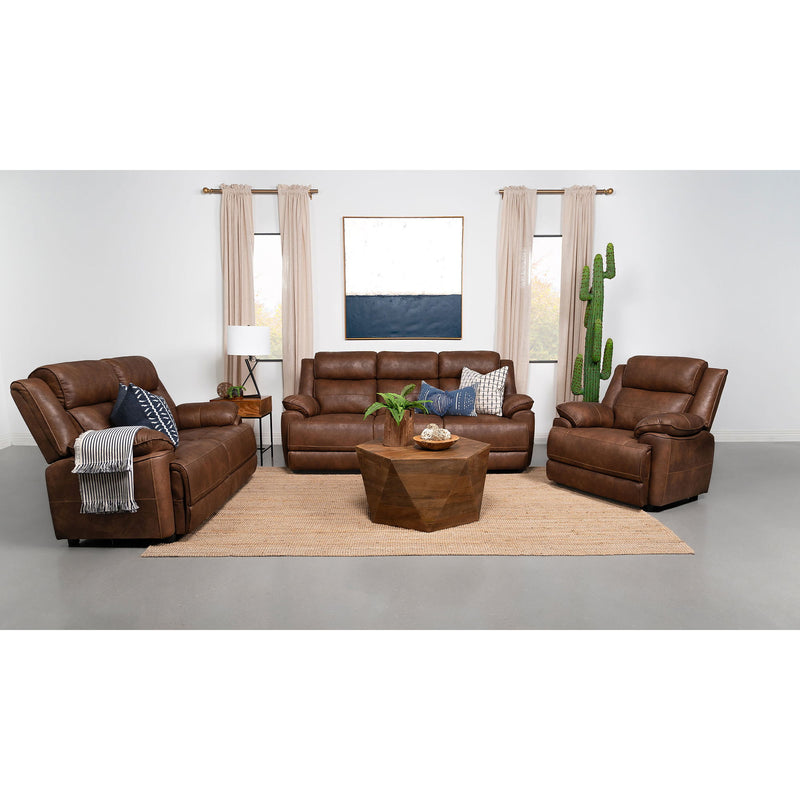Worthington - Padded Arm Loveseat - Dark Brown