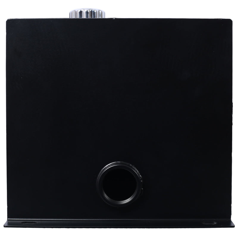 Heavy Duty Hydraulic Fluid Tank 10 Gal Steel Reservoir With Strainer, Gauge & Breather Cap For Tractors & Trucks - Black