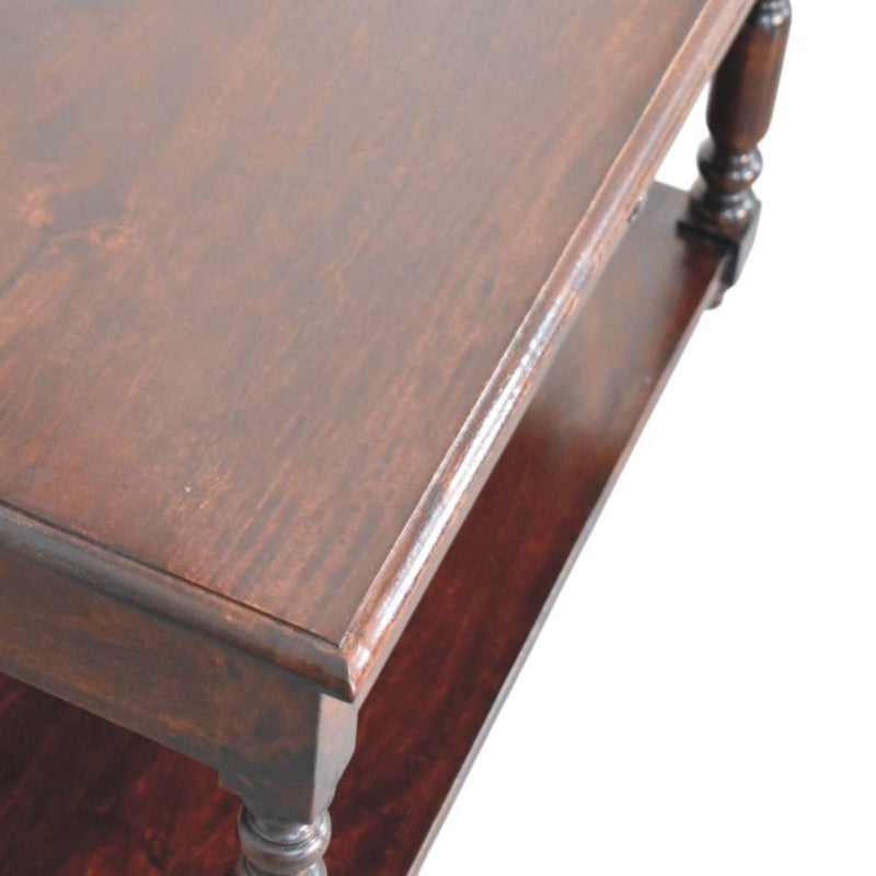 Turned Legs Drawer Table