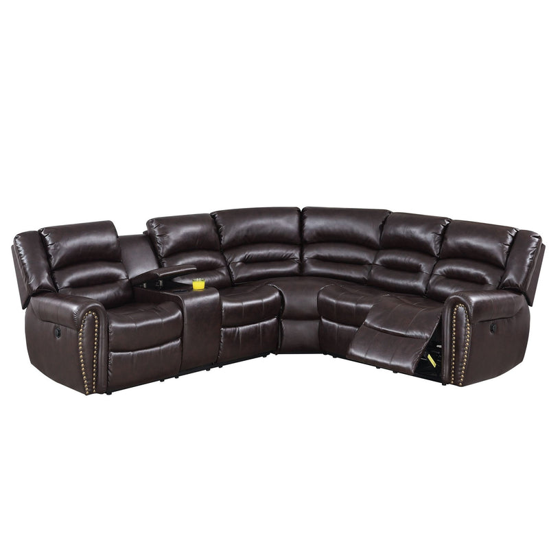 Reclining Sectional Sofa With Console