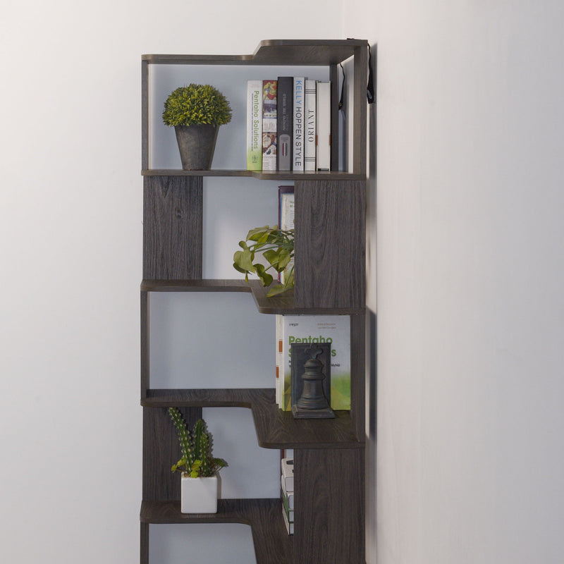 L-Shaped Design Corner Bookshelf