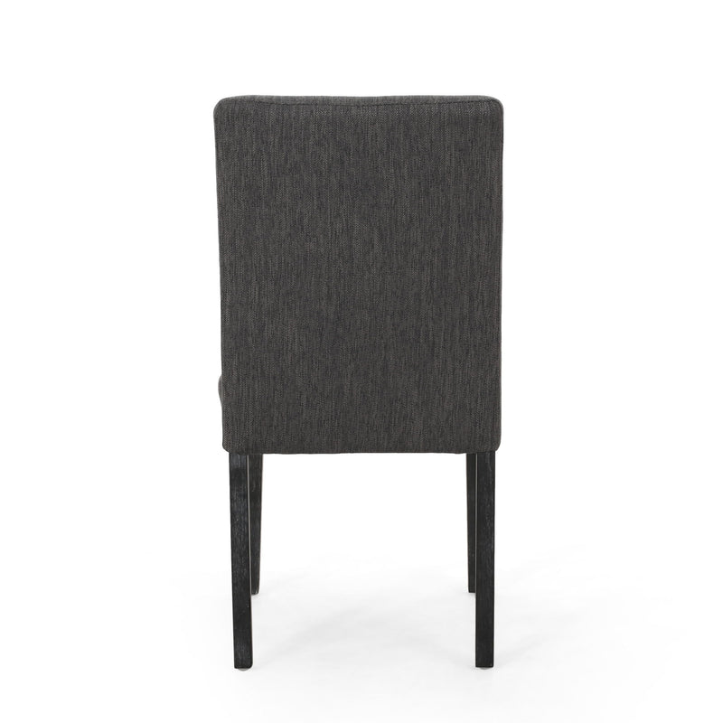 Contemporary Dining Chair With Upholstered Seating And Tapered Legs
