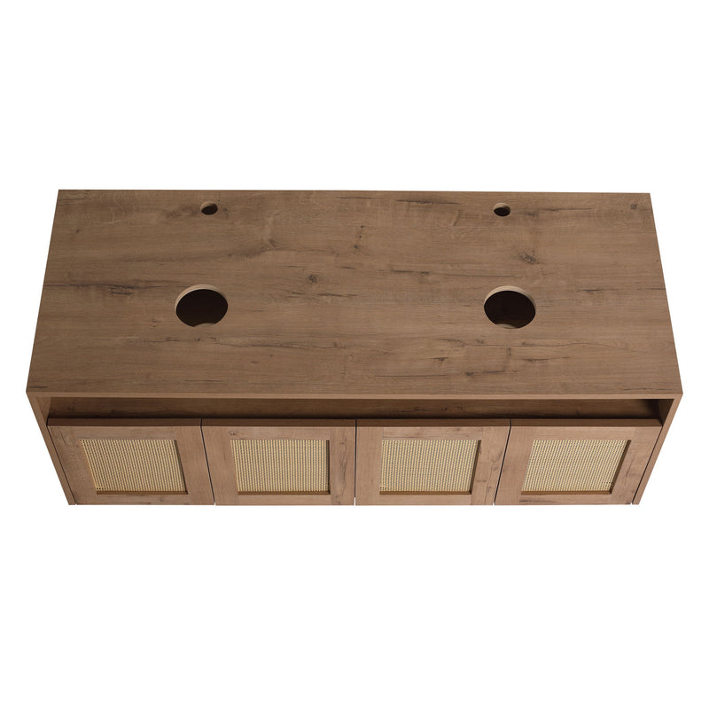 Bathroom Vanity & Art Sink And Storage Rack, Float Mounting Design